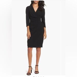 Tahari Black Long Sleeve Dress